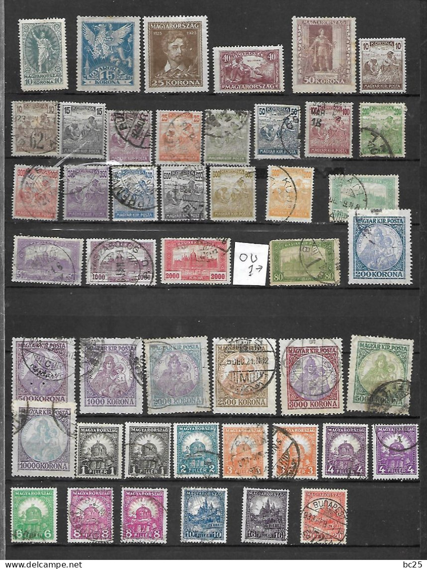 HONGRIE-138 TRES BEAUX TIMBRES  NEUFS ET OBLITERES- SERIES COMPLETES-2 PERFORES-DU N° 217 à 387- PAS D'EMINCES-DE 1919- - Altri & Non Classificati