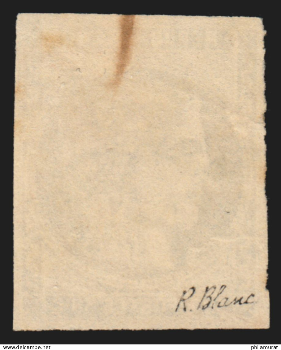 N°47e, Variété "R Relié", Bordeaux 30c Brun, Oblitéré, Signé R.BLANC - B/TB - 1870 Ausgabe Bordeaux