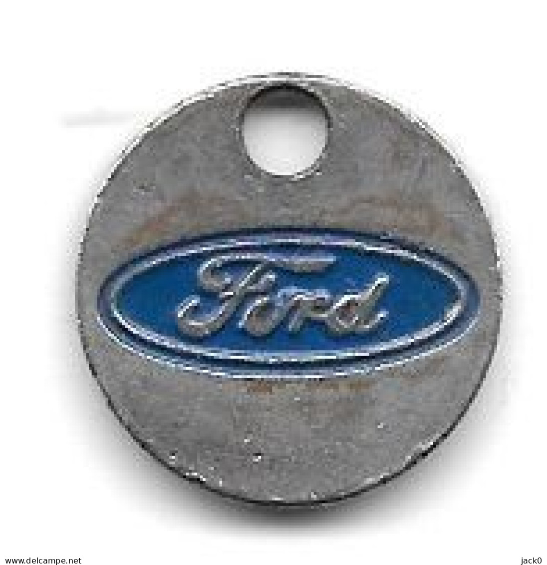 Jeton De Caddie  Occasion  Ville, Automobiles  FORD  Verso  SAINTE  BARBE, NOYELLES - GODAULT  ( 62 )   Recto  Verso - Trolley Token/Shopping Trolley Chip