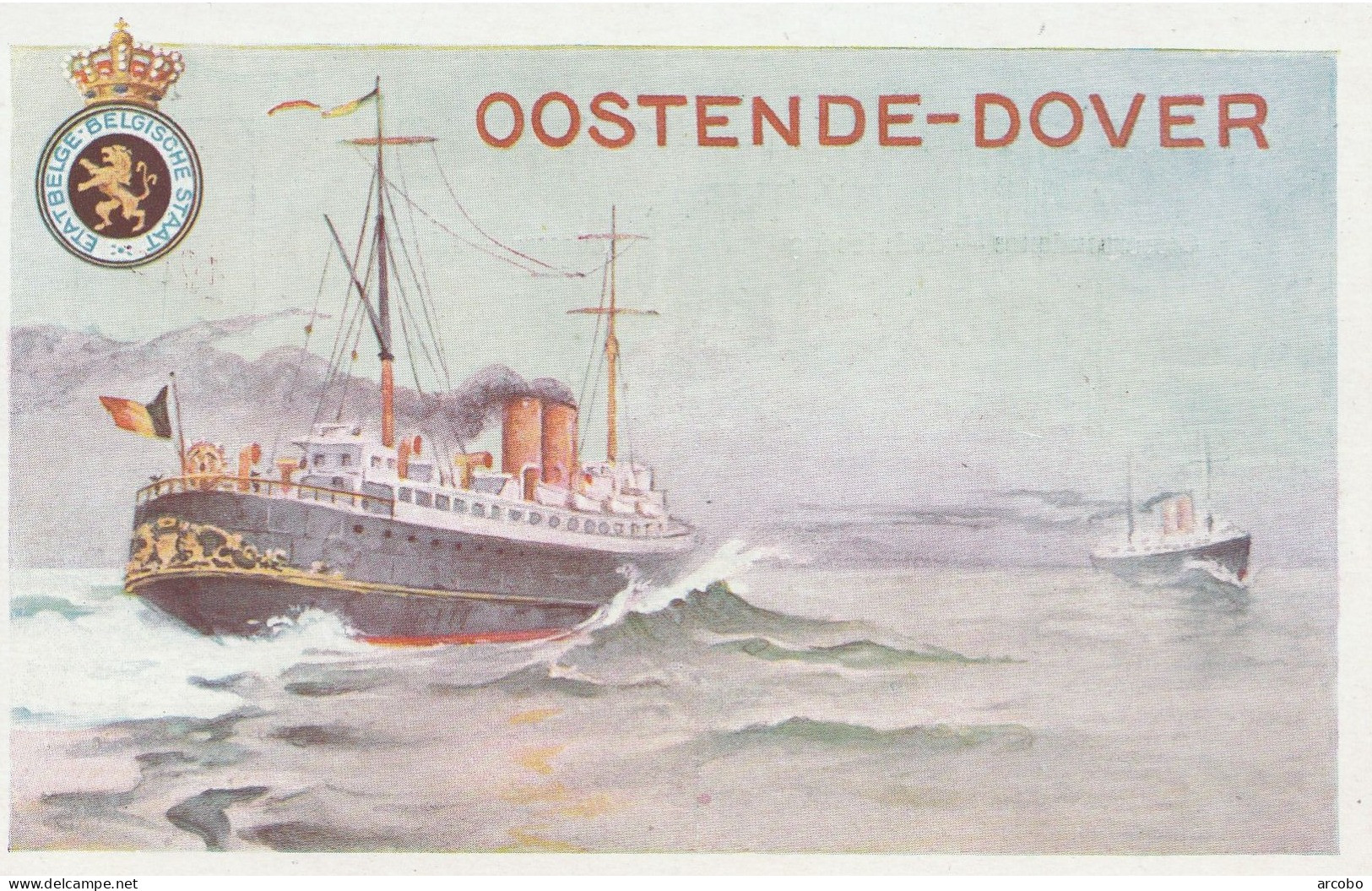 Oostende -Dover Met Voorgedrukte Postzegel 10 Cent - Oostende