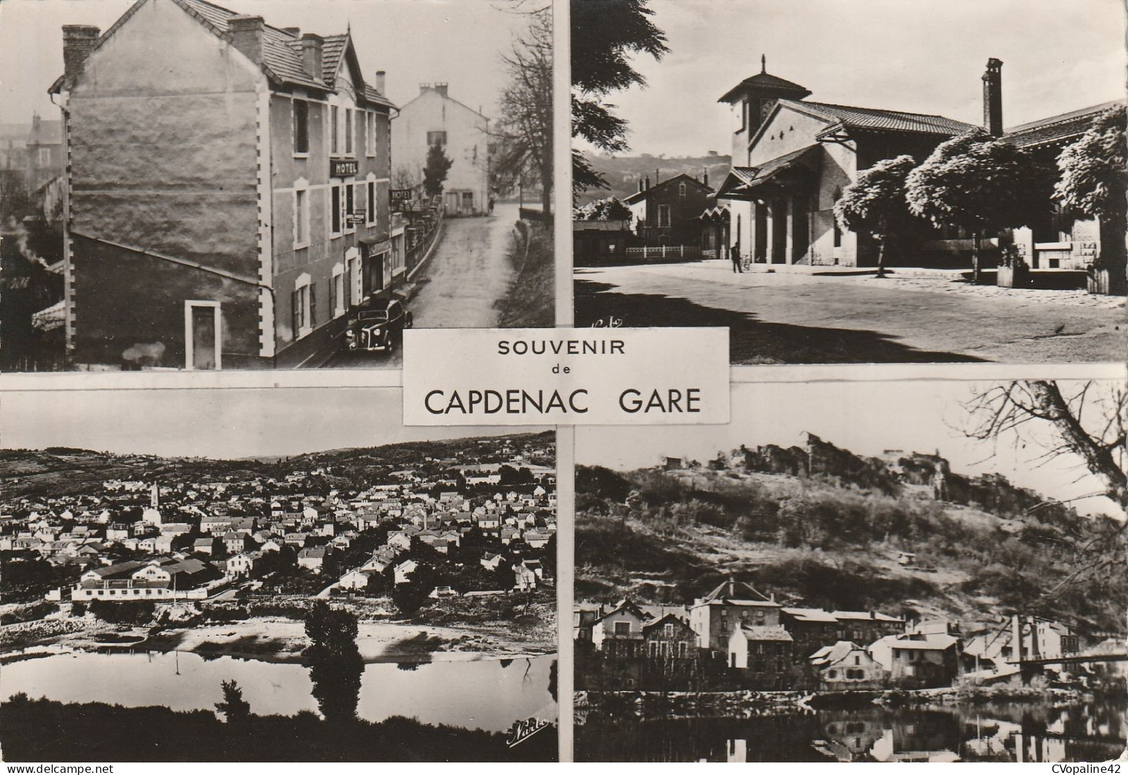 SOUVENIR De CAPDENAC-GARE (12) Carte Multivues - Hôtel Moderne - La Gare - Vue Générale   CPSM GF - Sonstige & Ohne Zuordnung