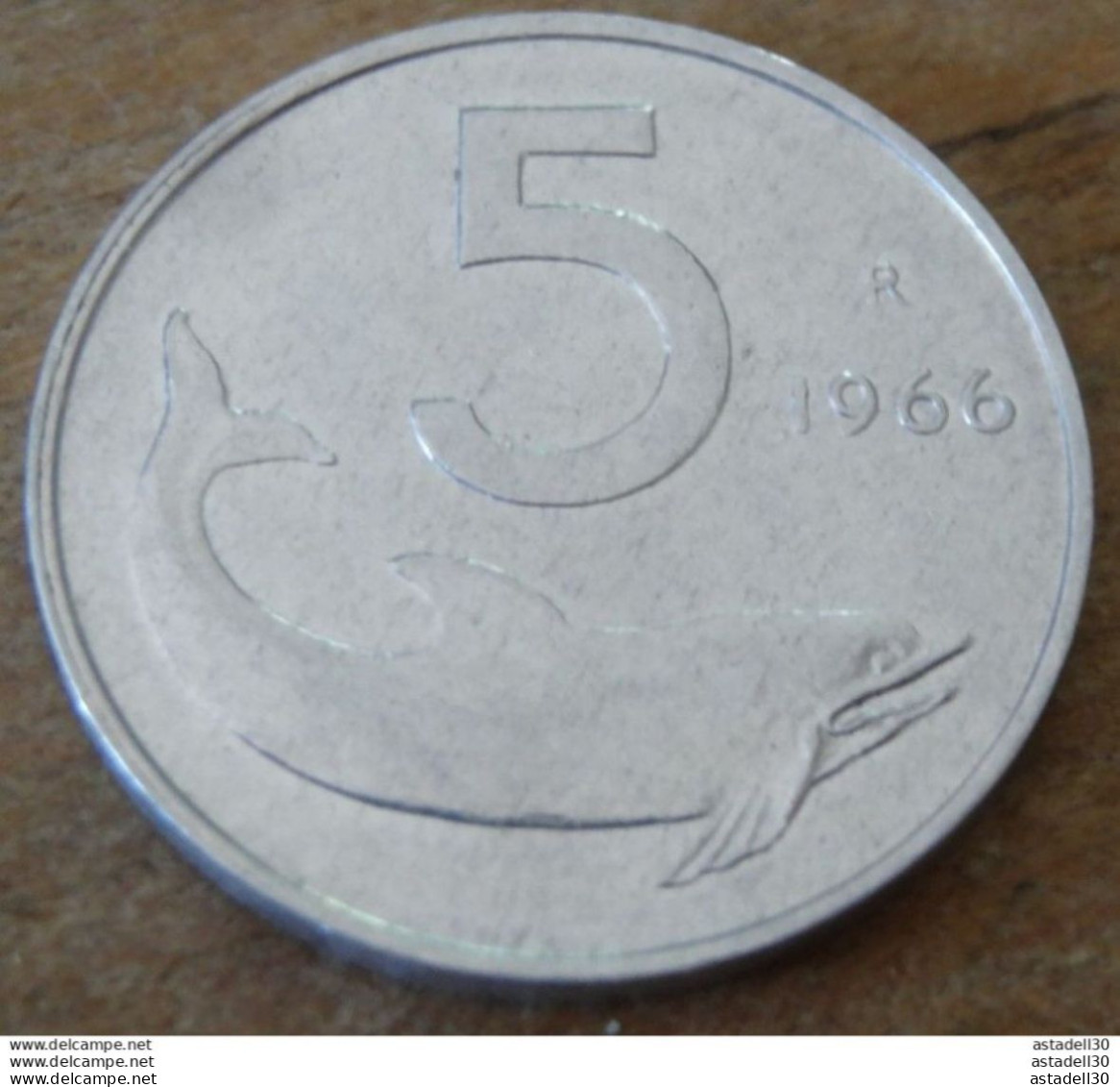 ITALIA :   5  Lira Lire 1966  ............. PHI .......... ITA9 - 5 Lire