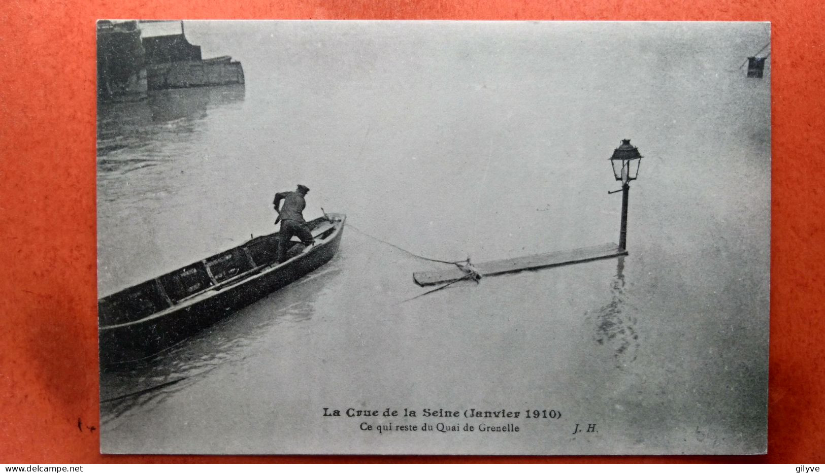 CPA (75)  La Crue De La Seine. Ce Qui Reste Du Quai De Grenelle.(7A.910) - Überschwemmung 1910