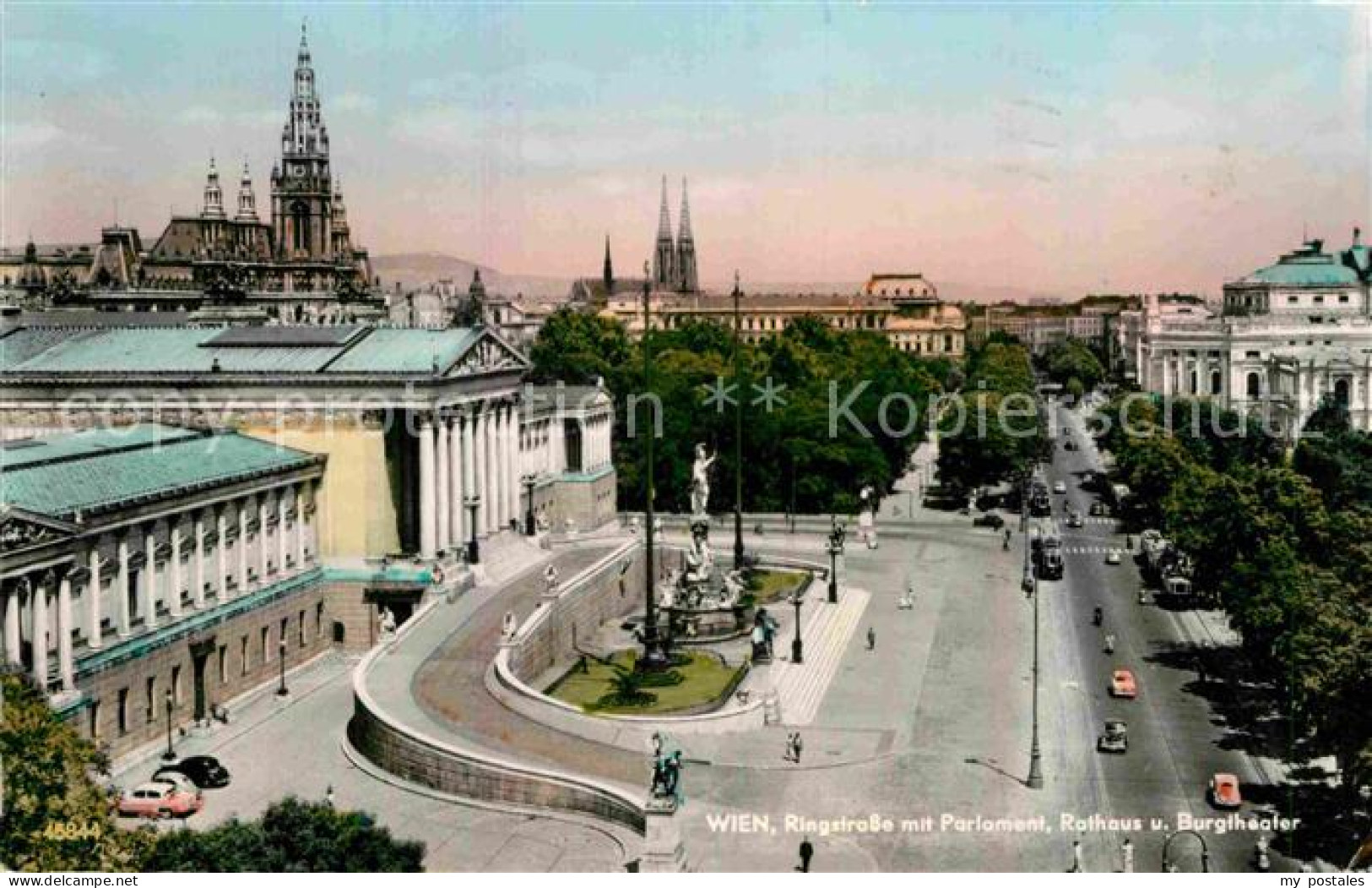 72710568 Wien Ringstrasse Mit Parlament Rathaus Und Burgtheater Wien - Andere & Zonder Classificatie