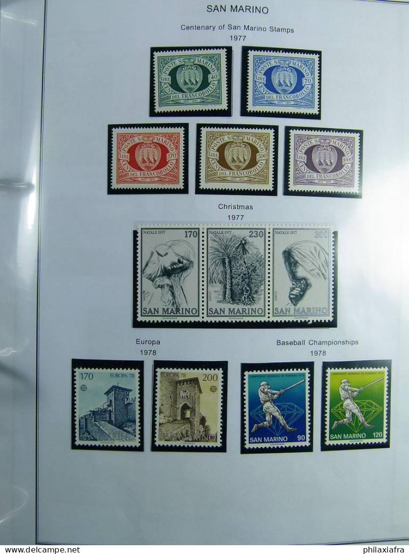 Collection Saint-Marin, de 1968 à 2004 BF timbres carnet neufs ** surtout cpl