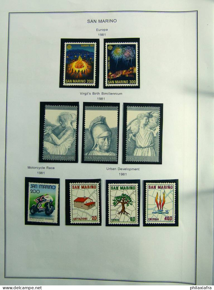 Collection Saint-Marin, de 1968 à 2004 BF timbres carnet neufs ** surtout cpl