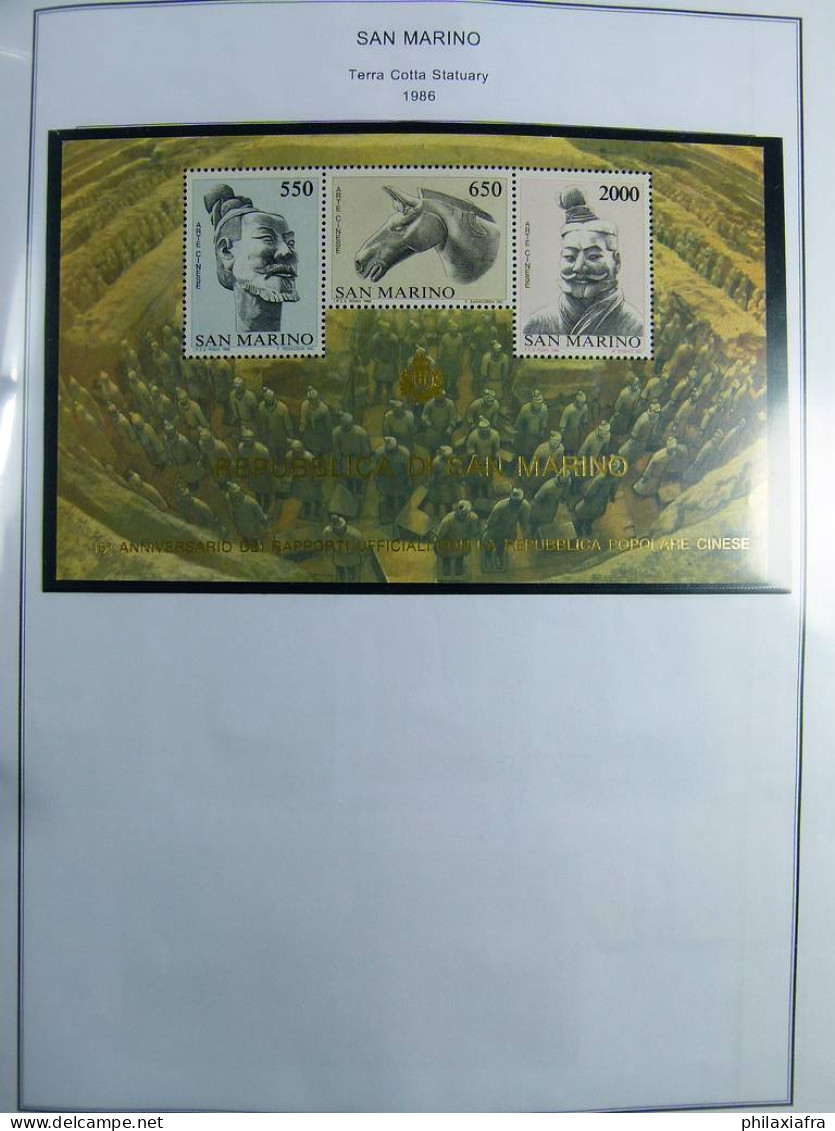 Collection Saint-Marin, de 1968 à 2004 BF timbres carnet neufs ** surtout cpl