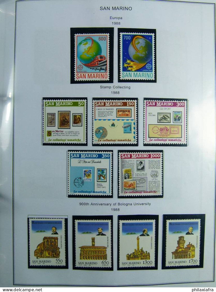 Collection Saint-Marin, de 1968 à 2004 BF timbres carnet neufs ** surtout cpl