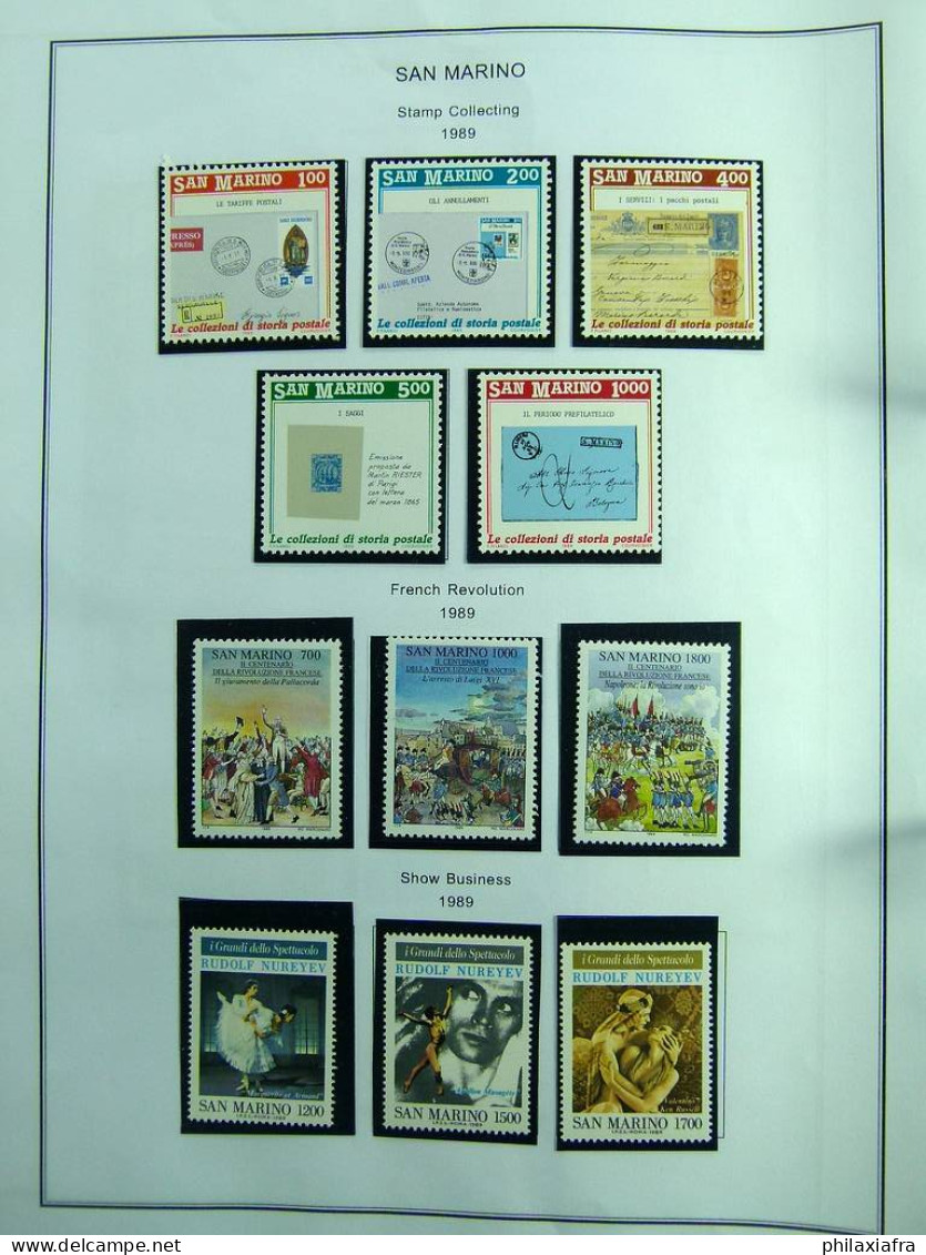 Collection Saint-Marin, de 1968 à 2004 BF timbres carnet neufs ** surtout cpl