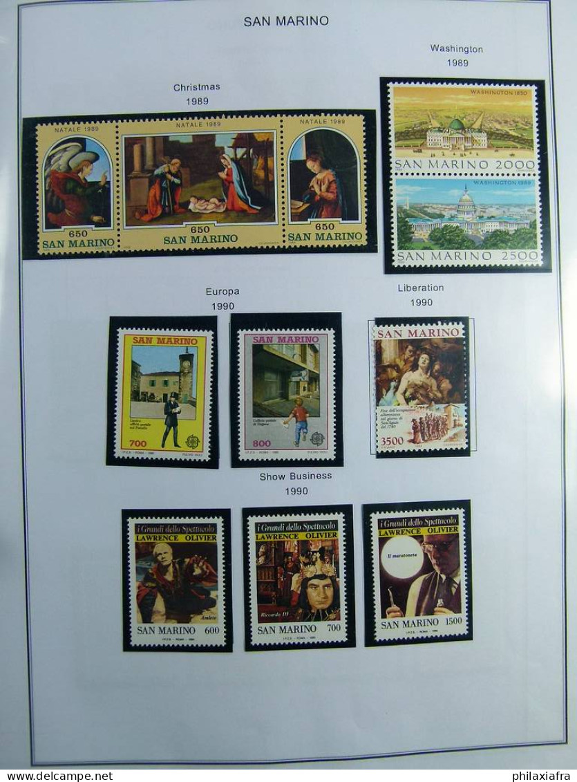 Collection Saint-Marin, de 1968 à 2004 BF timbres carnet neufs ** surtout cpl