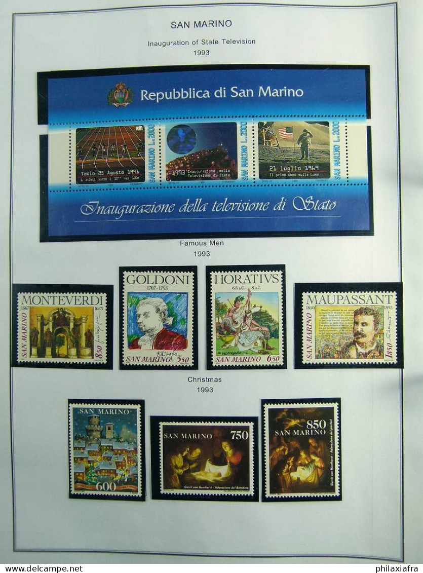 Collection Saint-Marin, de 1968 à 2004 BF timbres carnet neufs ** surtout cpl