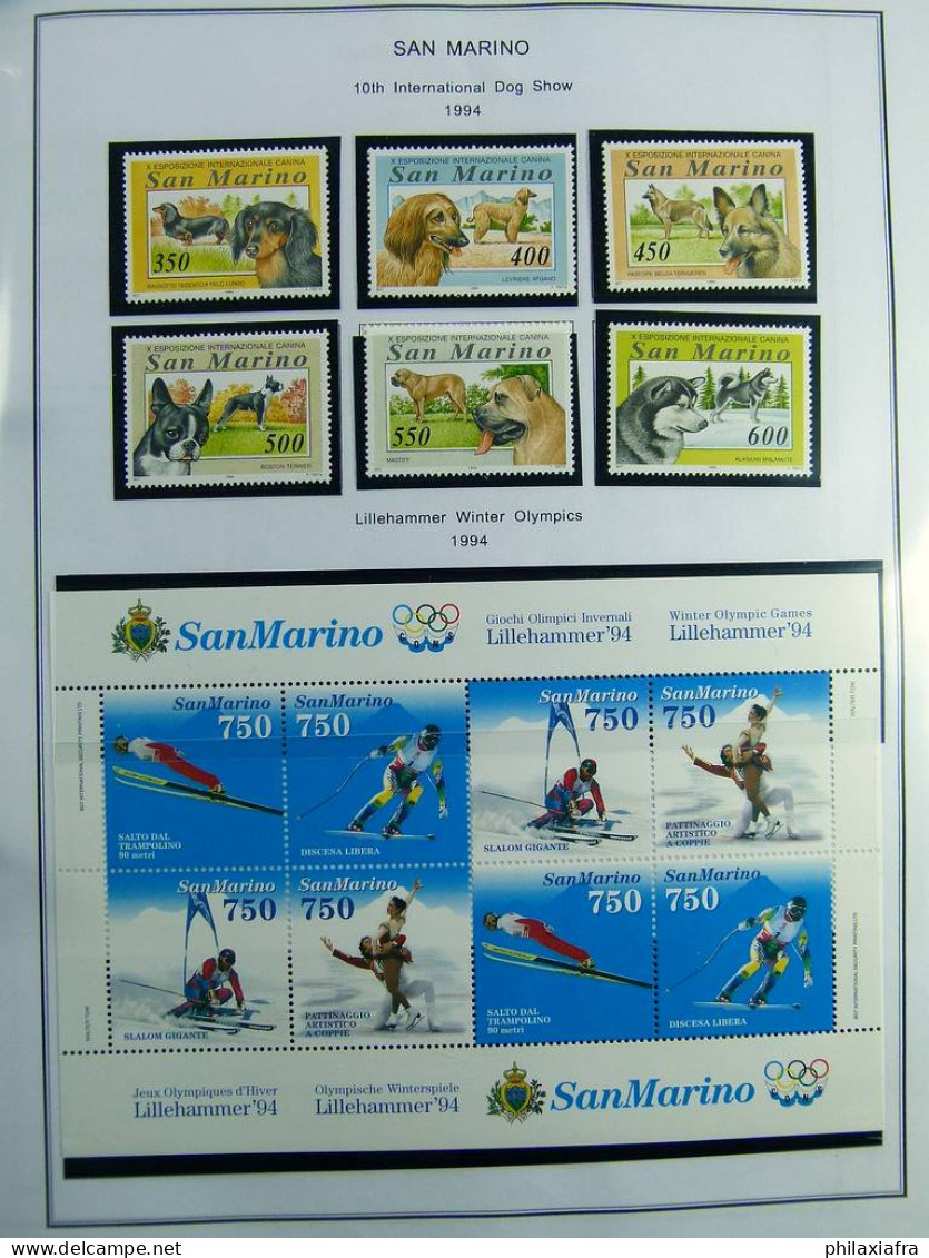 Collection Saint-Marin, de 1968 à 2004 BF timbres carnet neufs ** surtout cpl