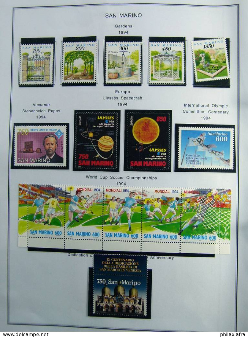 Collection Saint-Marin, de 1968 à 2004 BF timbres carnet neufs ** surtout cpl