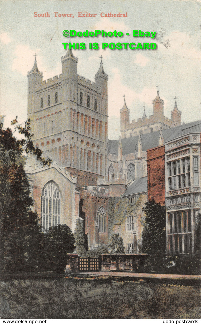 R421350 South Tower. Exeter Cathedral. Worth. 1905 - Monde