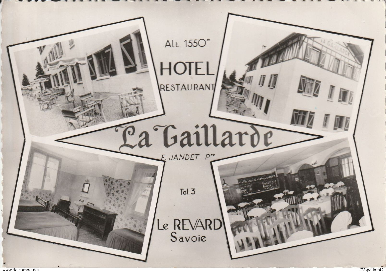 LE REVARD (73) HÔTEL RESTAURANT "LA GAILLARDE" - F. JANDET Propriétaire    CPSM GF - Autres & Non Classés