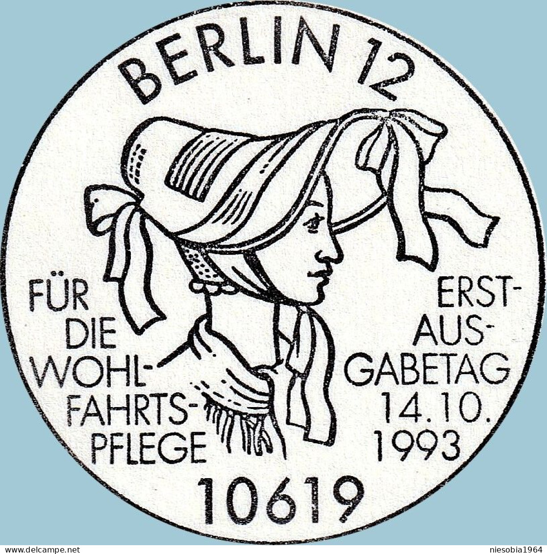 Postcard With FDC Seals 14.10.1993 & Stamp  Berlin - 1991-2000