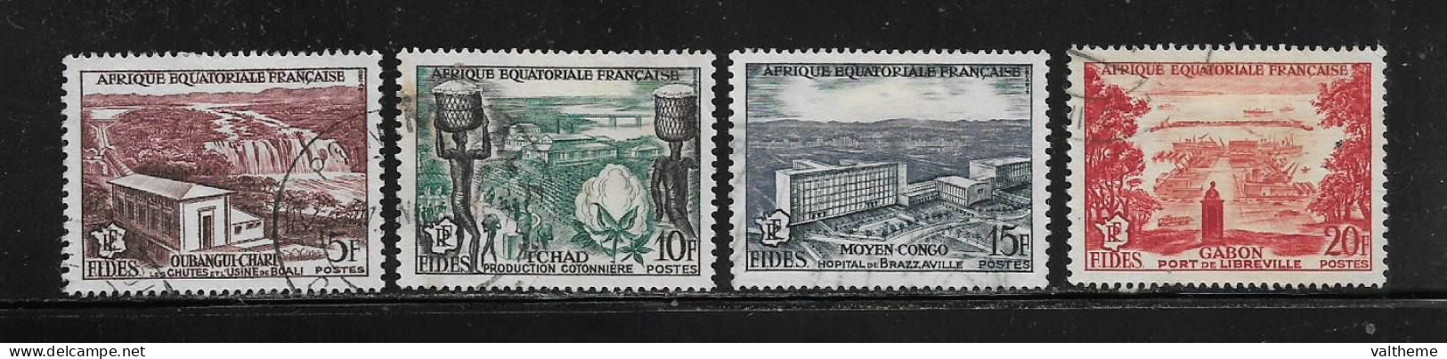 A.E.F.  (  DIV - 608 )   1956   N° YVERT ET TELLIER  N° 232/235 - Used Stamps