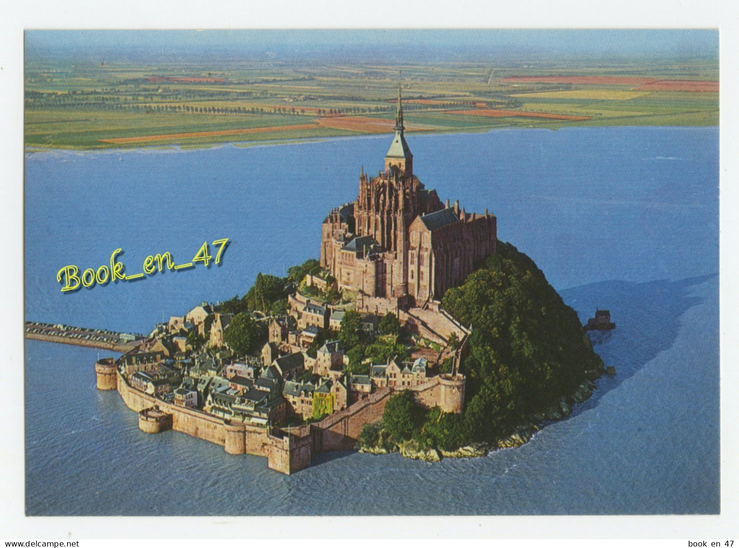 {92078} 50 Manche Le Mont Saint Michel , Vue Aérienne Du Mont Par Grande Marée , L' Abbaye Des Merveilles , Les Remparts - Le Mont Saint Michel