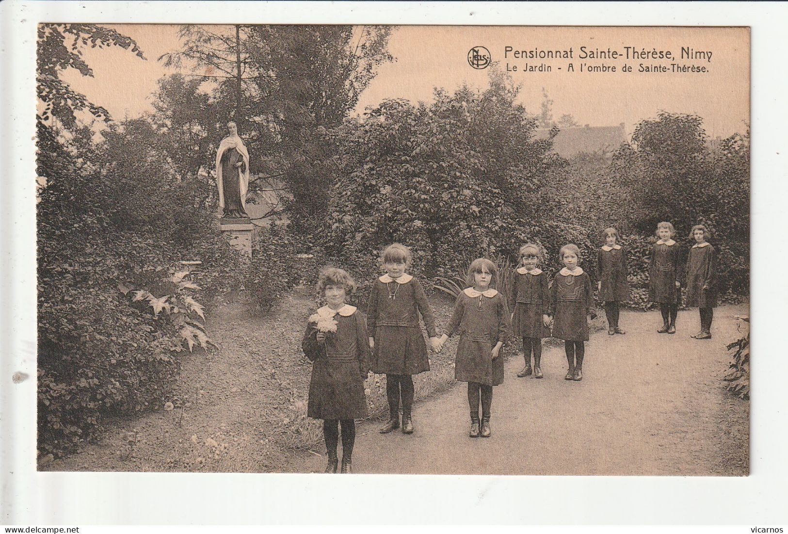 CP BELGIQUE Pensionnat Sainte Therese NIMY Le Jardin - Mons