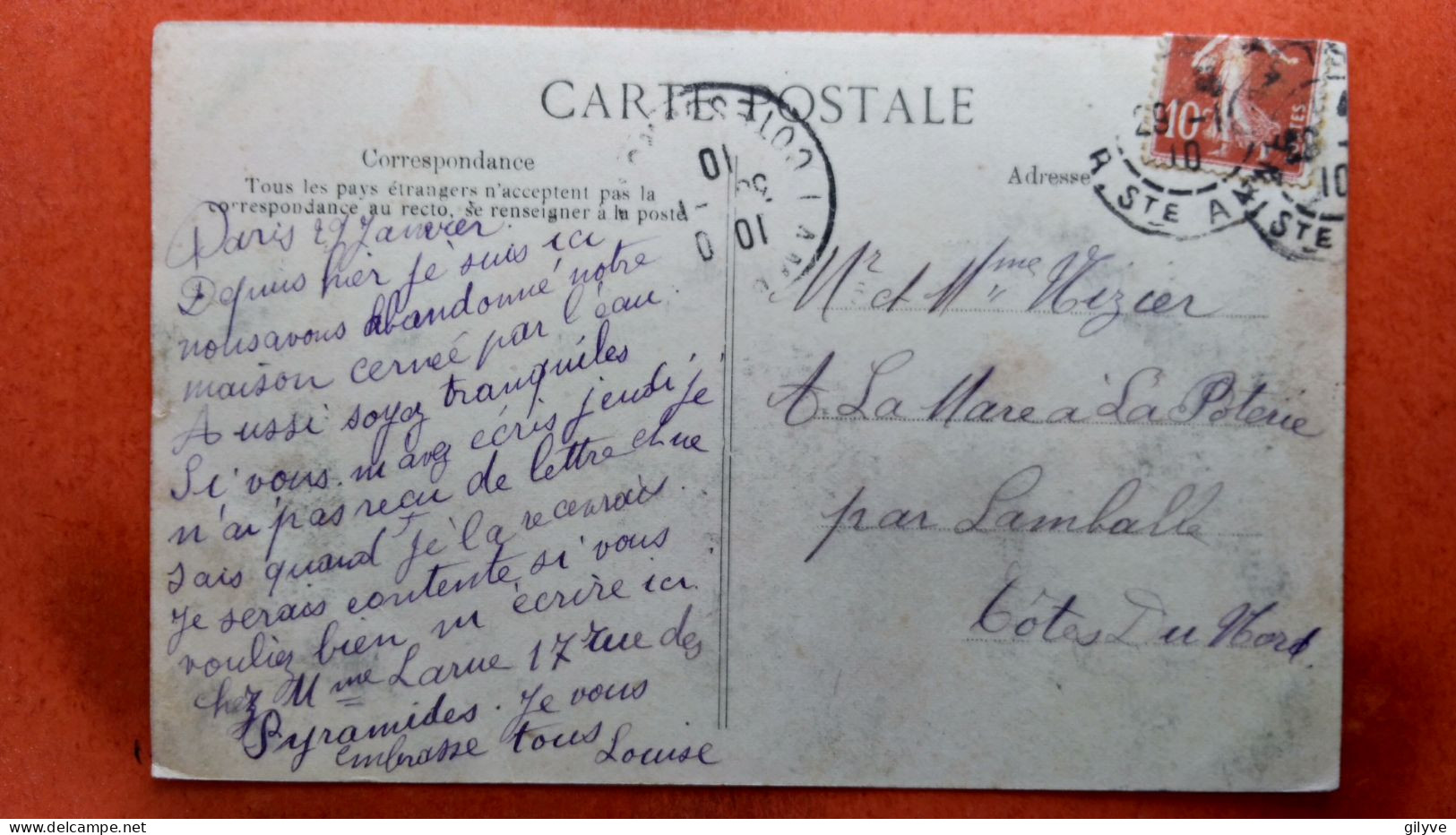 CPA (75) Crue De La Seine.Paris. Les Habitants De Passy, Rue Félicien David.(7A.912) - Überschwemmung 1910