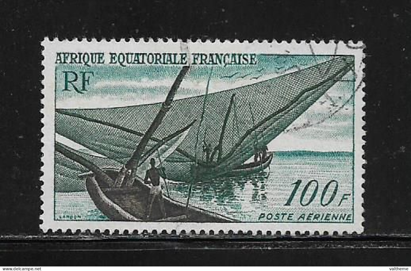 A.E.F.  (  DIV - 609 )   1955   N° YVERT ET TELLIER   POSTE AERIENNE   N° 59 - Usati