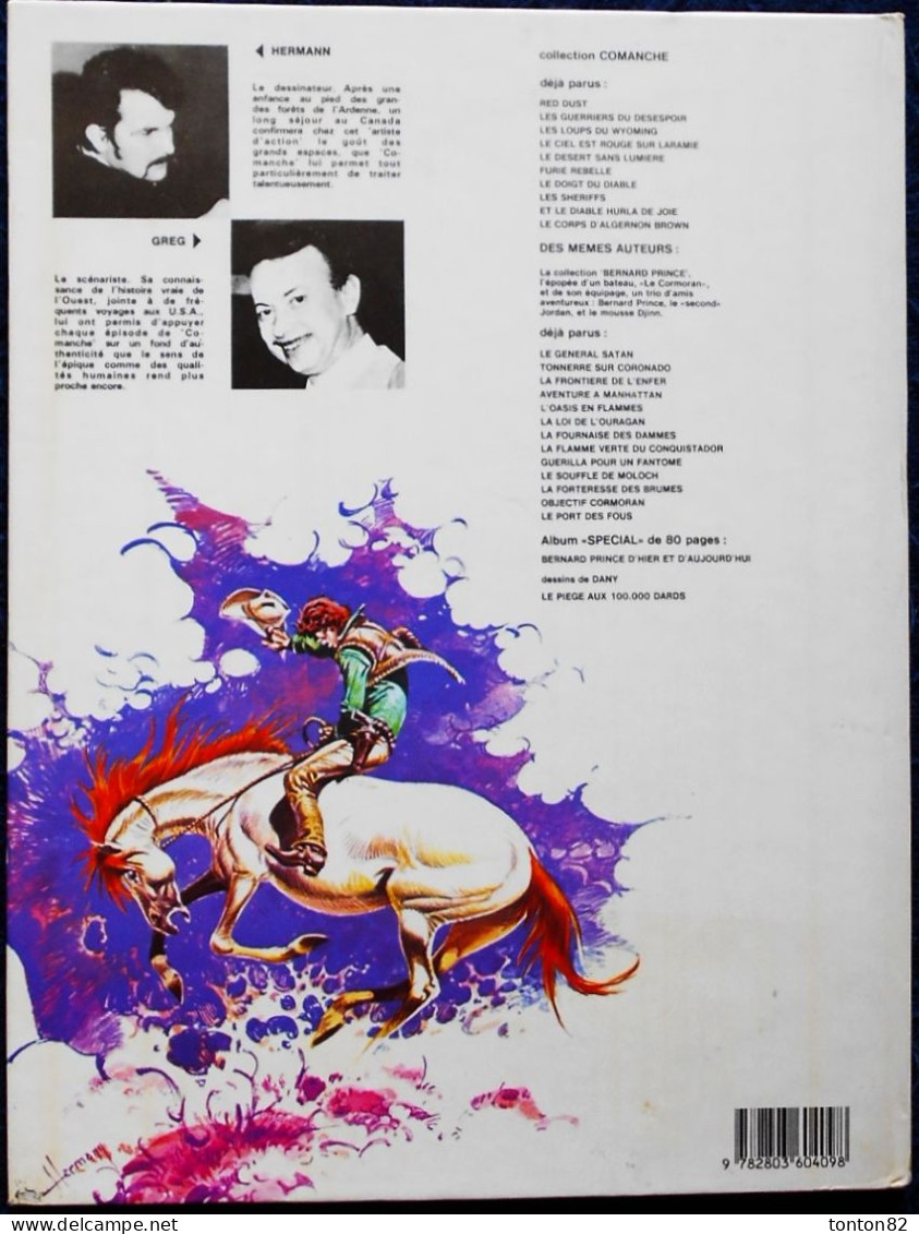 Herrman & Greg - COMANCHE - N° 10 - Éditions Du Lombard - ( E.O. 1983 ) . - Sonstige & Ohne Zuordnung