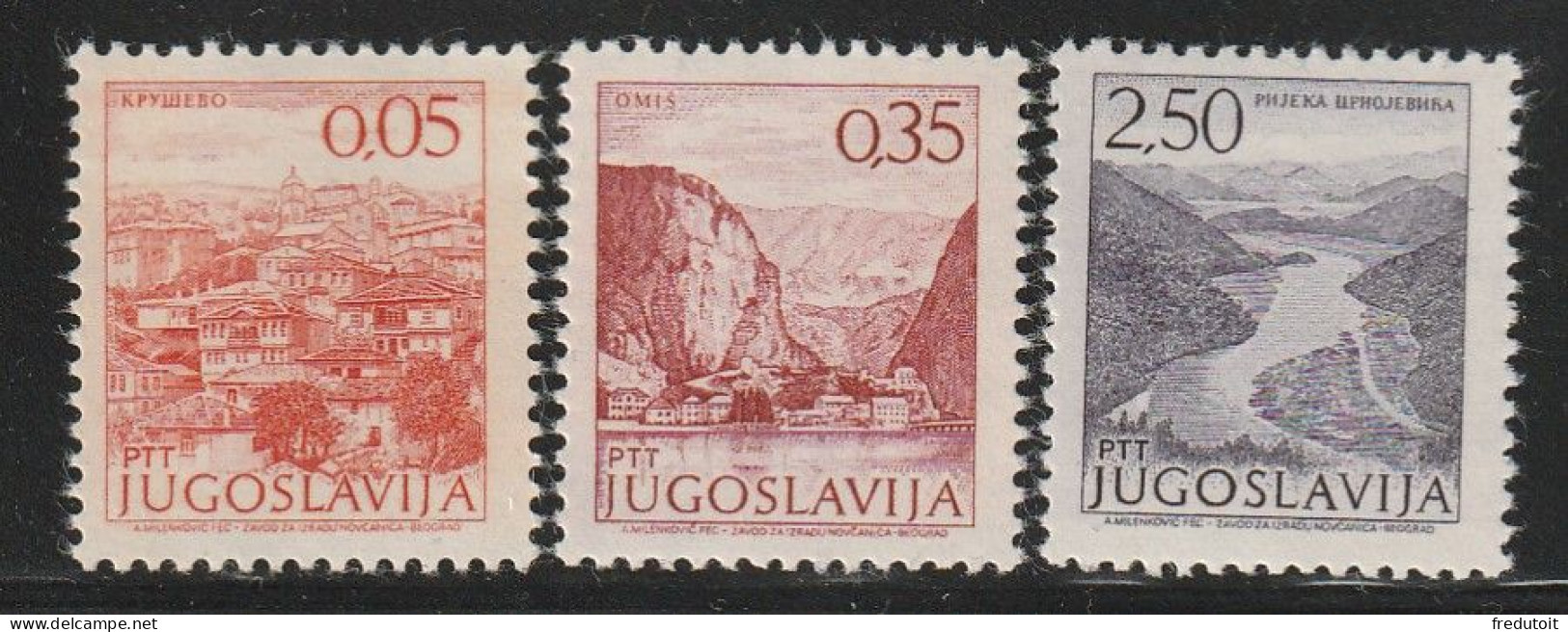 YOUGOSLAVIE- N°1392/4 ** (1973) Tourisme - Ongebruikt