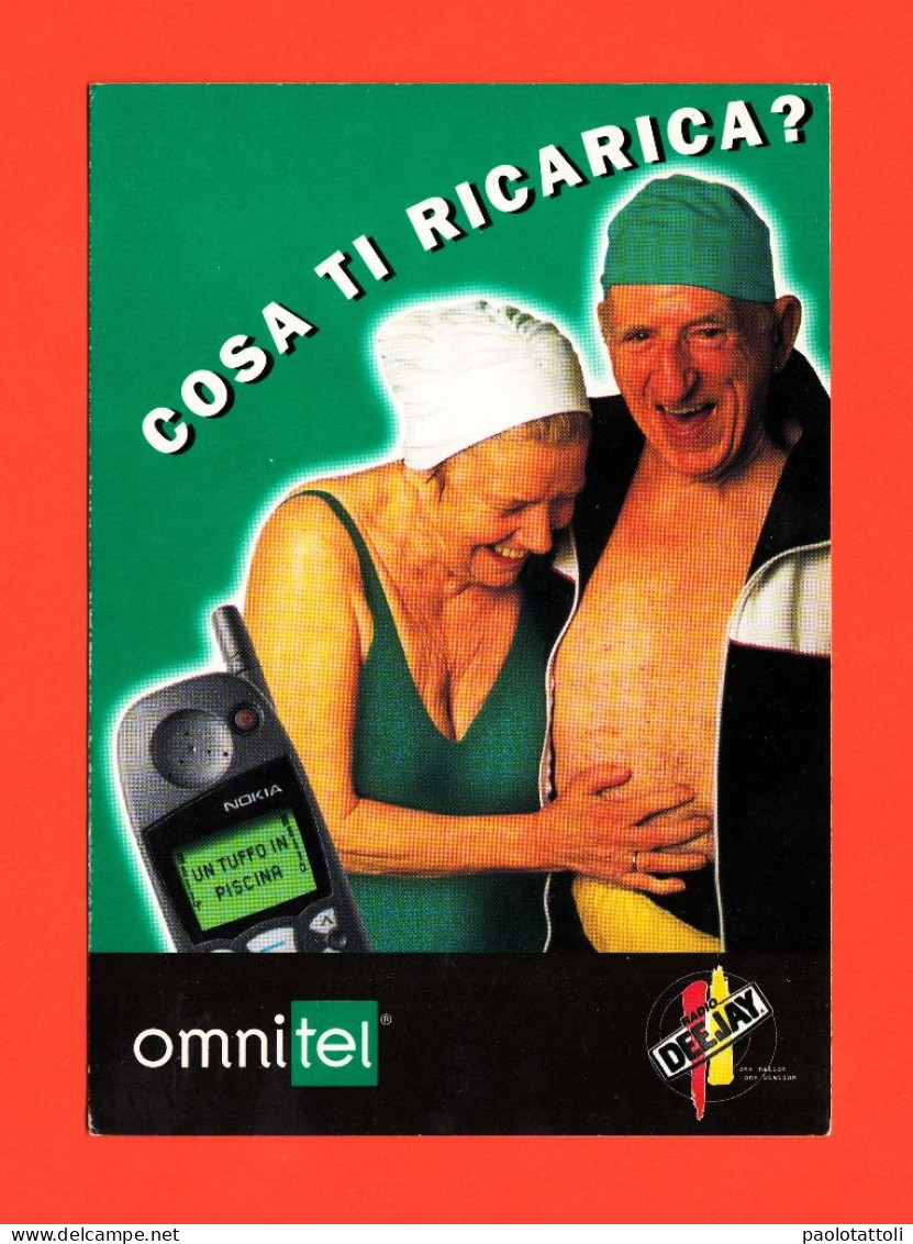 Advertising Post Card- OMNITEL, Cosa Ti Ricarica. Standard Size, New Divided Back. - Telefontechnik