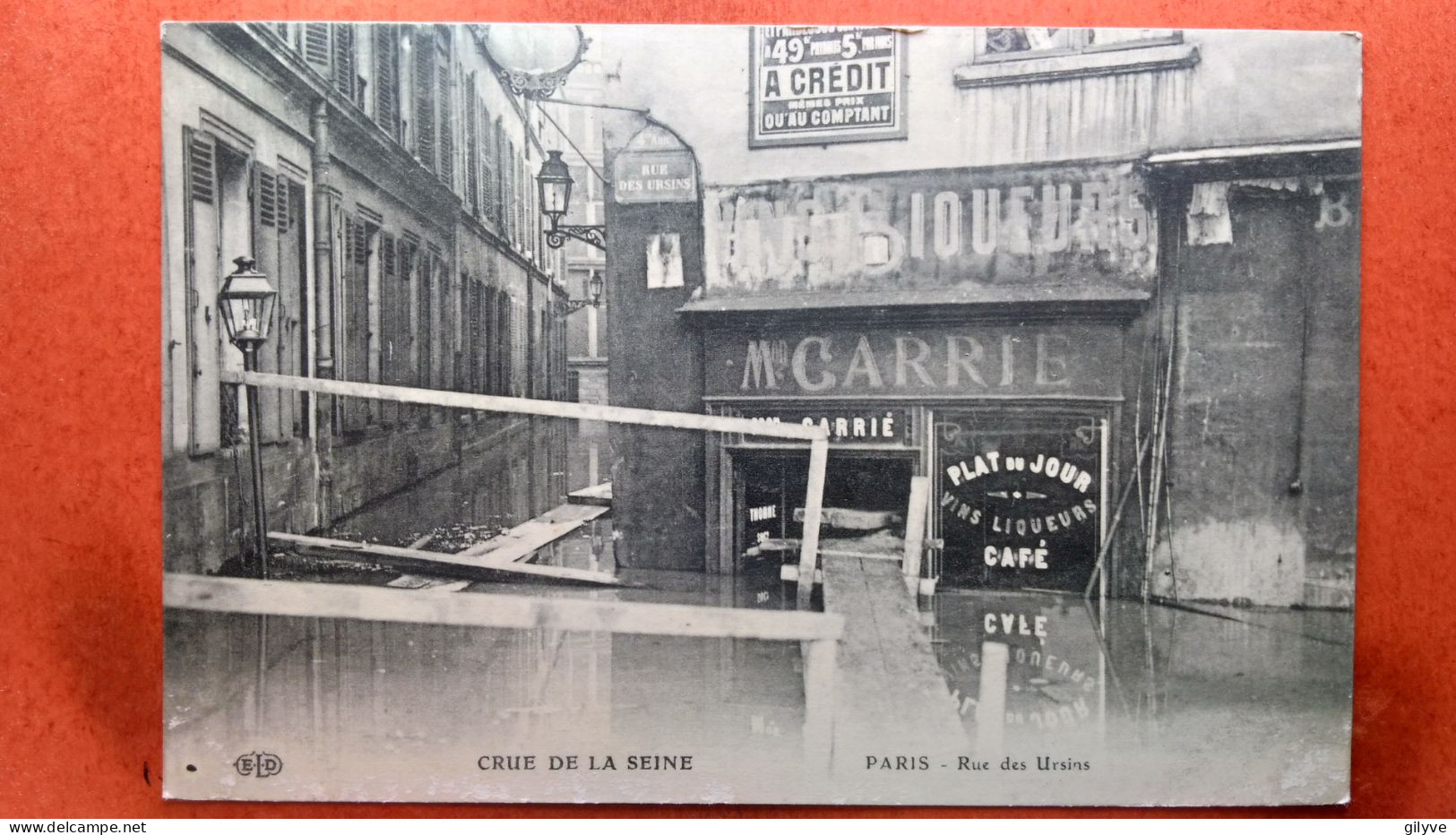CPA (75) Crue De La Seine. Paris. Rue Des Ursins. (7A.916) - Alluvioni Del 1910