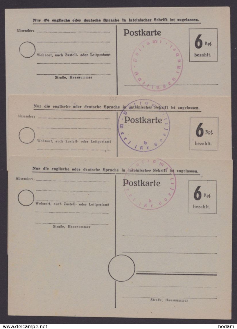 GS:  P675, *, 3 Karten Mit Versch. Dienstsiegeln "Werl" Bzw. "Ratingen", Gute Erhaltung - Lettres & Documents
