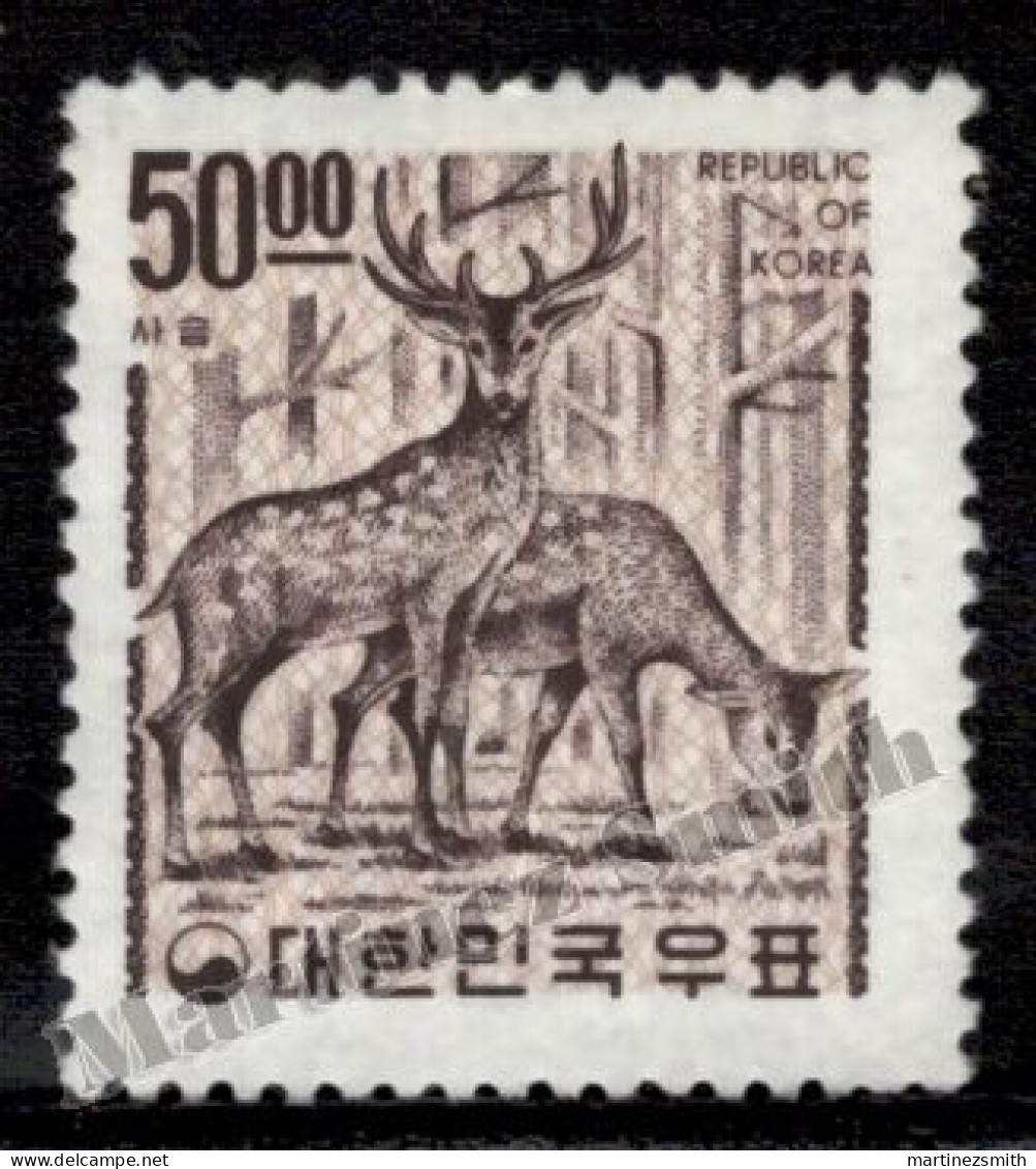 South Korea 1963-65 Yvert 306M, Definitives, Fauna, Deers  - MNH - Korea (Zuid)