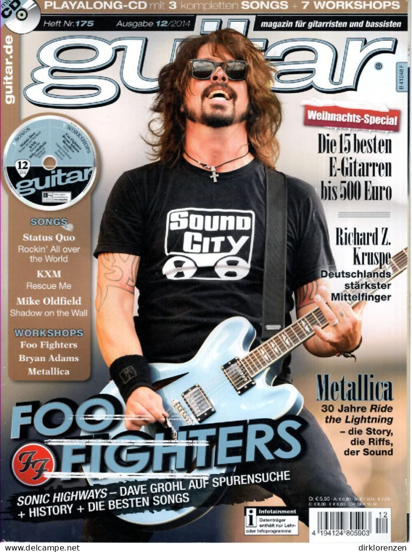 Guitar Magazine Germany 2014-12 Dave Grohl Metallica Richard Kruspe - Non Classés