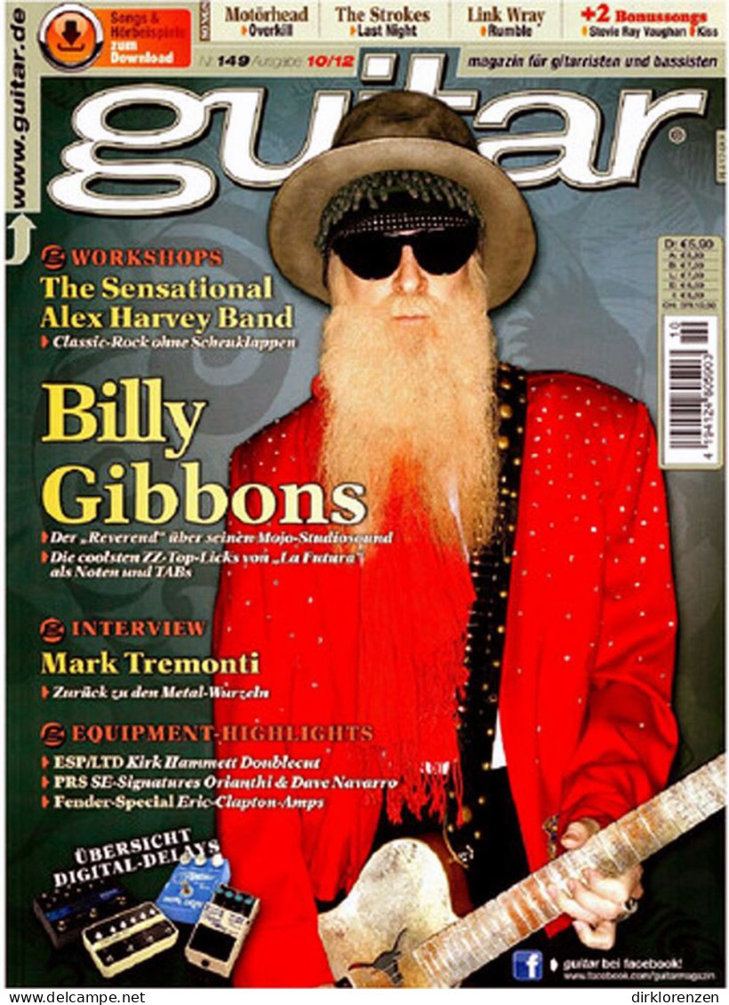 Guitar Magazine Germany 2012-10 Billy Gibbons ZZ Top Mark Tremonti - Non Classés