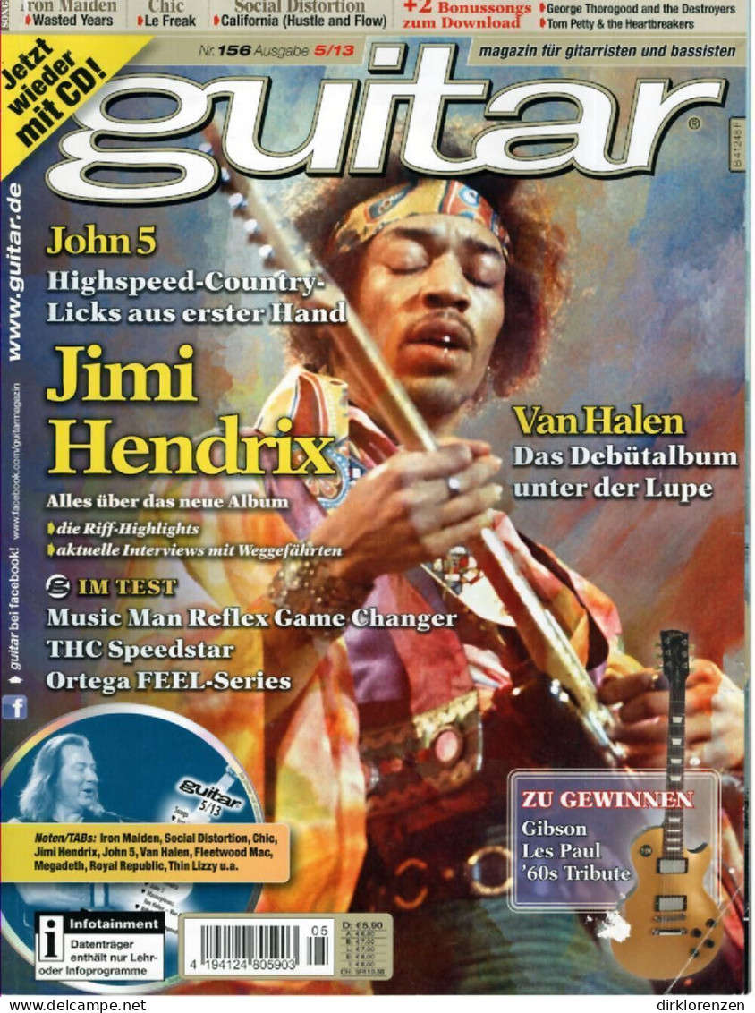 Guitar Magazine Germany 2013-05 Jimi Hendrix Van Halen Iron Maiden - Non Classés
