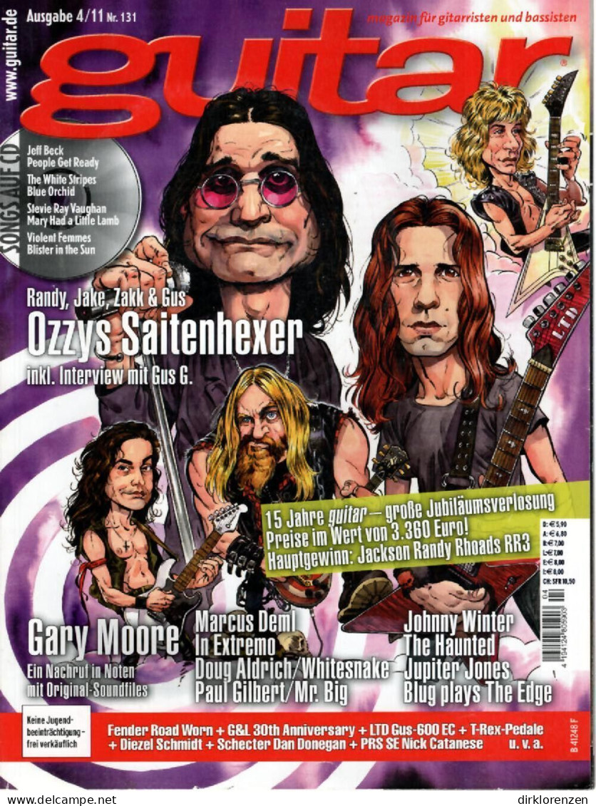 Guitar Magazine Germany 2011-04 Ozzy Osbourne Gus G. Hary Moore Jupiter Jones - Non Classés