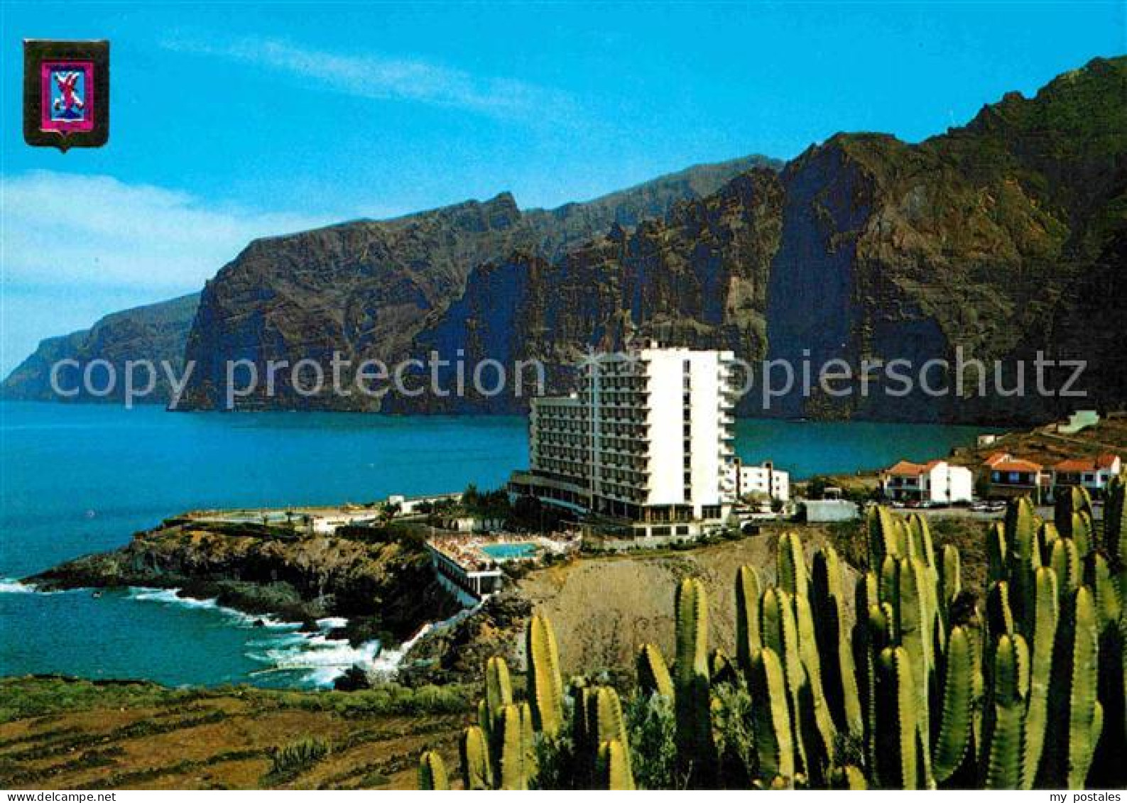 72709377 Puerto Santiago Tenerife Acantilado Y Hotel Los Gigantes Panorama Steil - Sonstige & Ohne Zuordnung