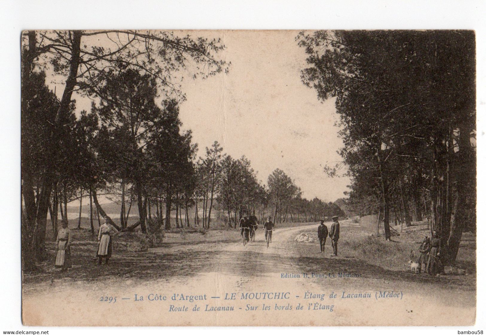 LE MOUTCHIC * GIRONDE * BORDS DE L'ETANG DE LACANAU * LA COTE D'ARGENT * Carte N°2295 * édit. Pons - Sonstige & Ohne Zuordnung