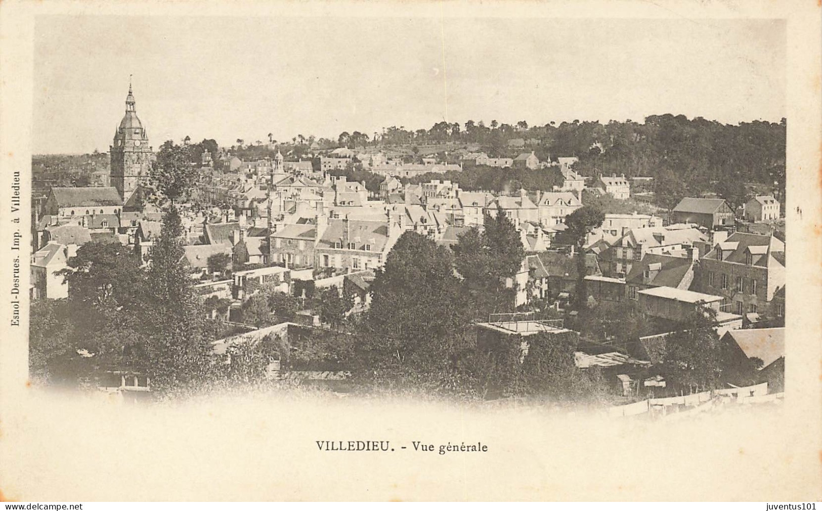 CPA Villedieu Les Poëles-Vue Générale-Timbre     L2916 - Villedieu