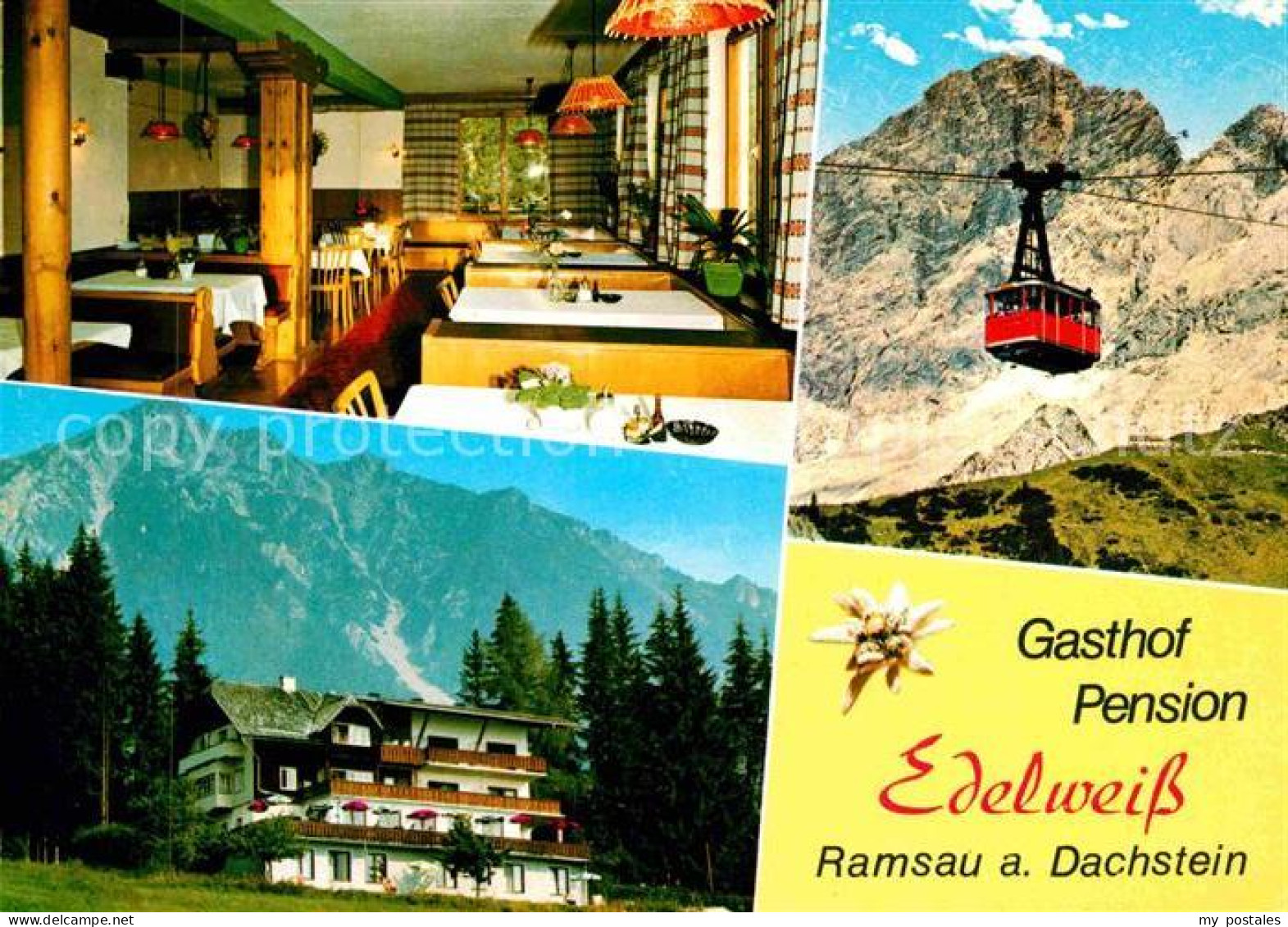 72709266 Ramsau Dachstein Steiermark Gasthaus Pension Edelweiss Seilbahn Ramsau  - Autres & Non Classés