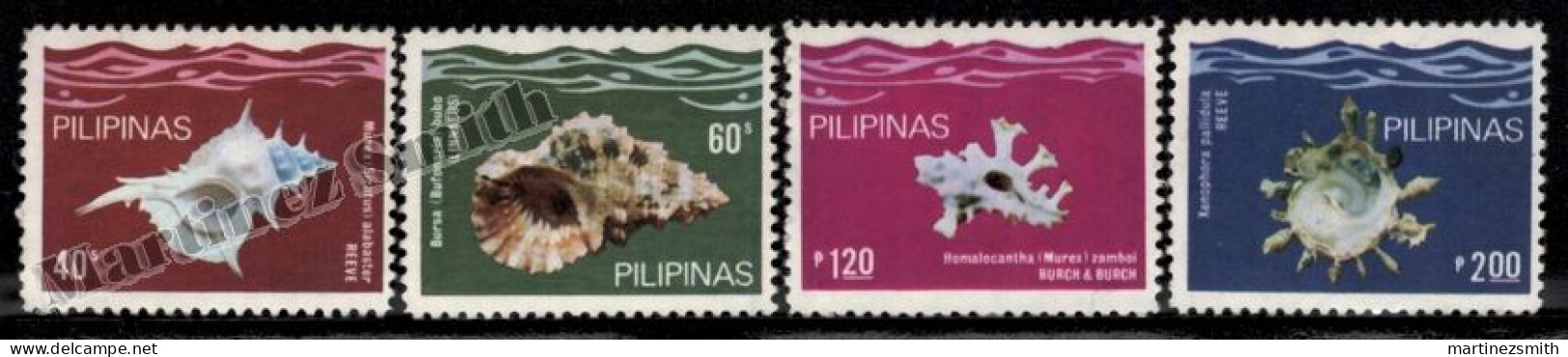 Philippines 1980 Yvert 1209-12, Sea Fauna, Shells  - MNH - Filippine