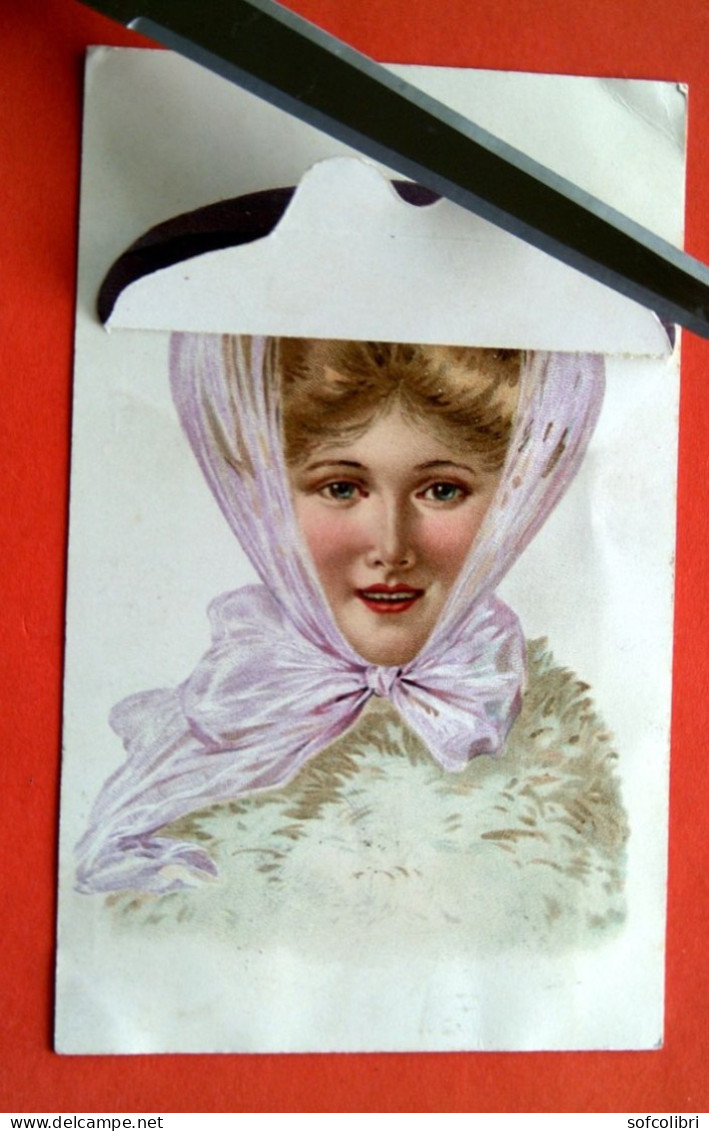 Carte à Système : Femme Automobiliste Avec Lunettes, Foulard Et Chapeau - Dreh- Und Zugkarten