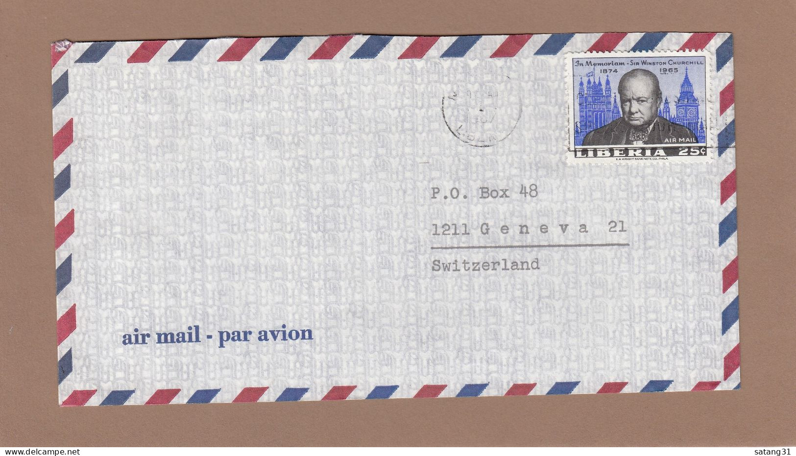 LETTRE DE MONROVIA,AVEC TIMBRE "WINSTON CHURCHILL".1965. - Äthiopien