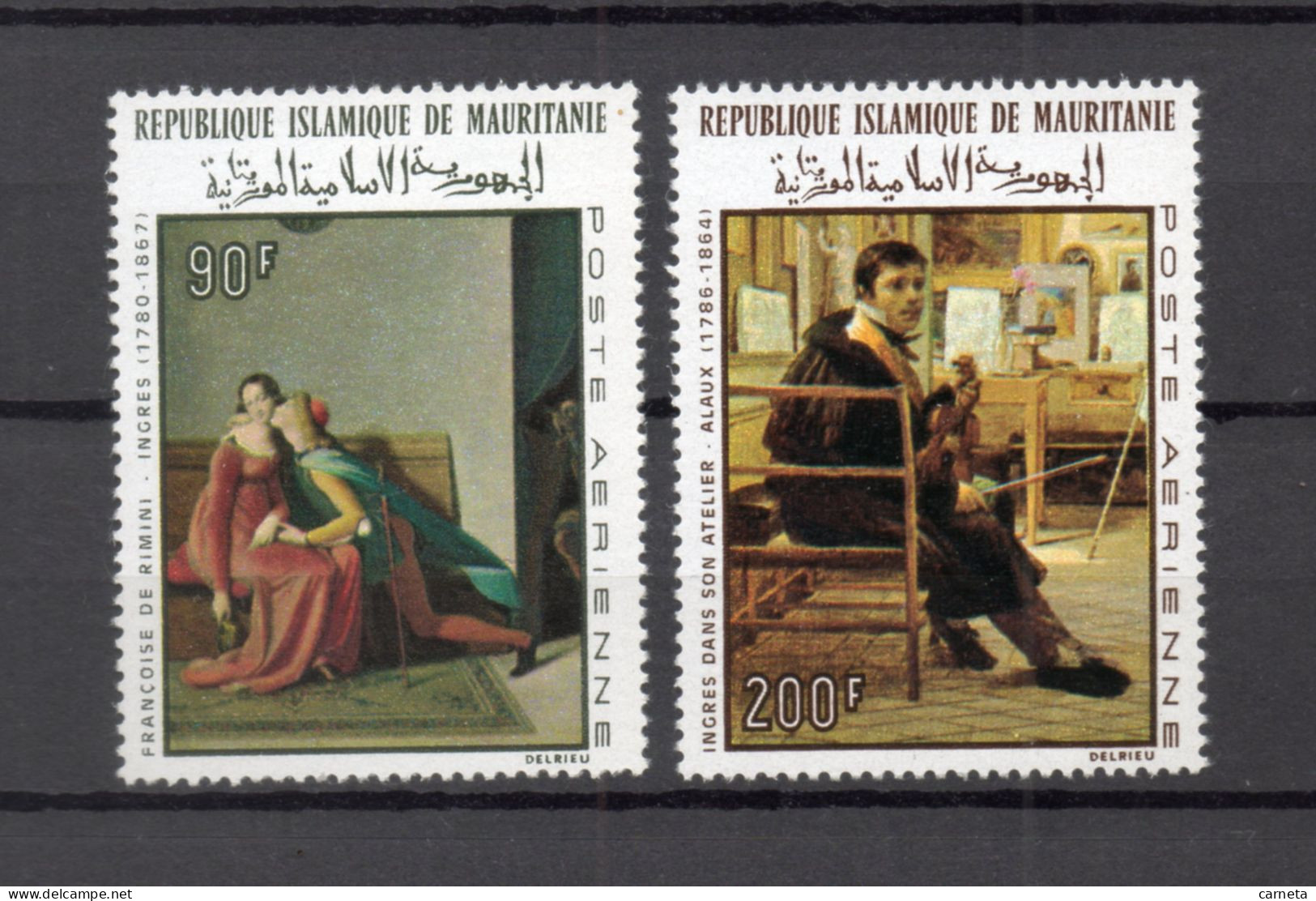 MAURITANIE  PA  N° 70 + 71   NEUFS SANS CHARNIERE   COTE 7.00€    PEINTRE TABLEAUX ART INGRES - Mauretanien (1960-...)