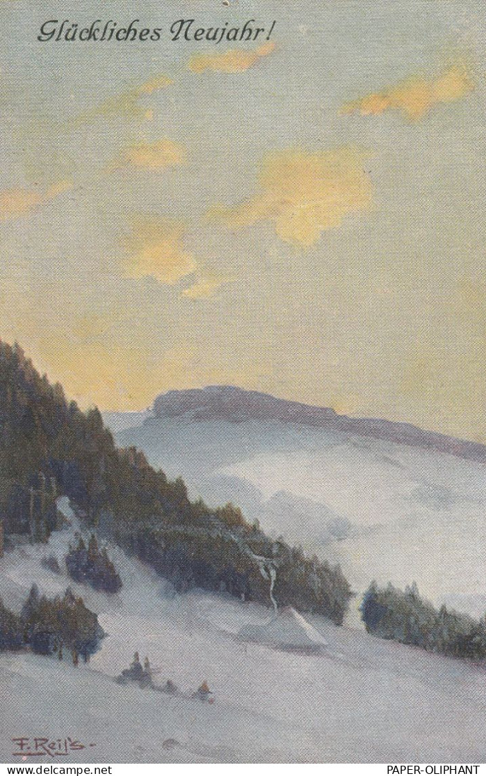 KÜNSTLER - ARTIST - FRITZ REISS,   Schwarzwaldlandschaft Im Schnee - Other & Unclassified