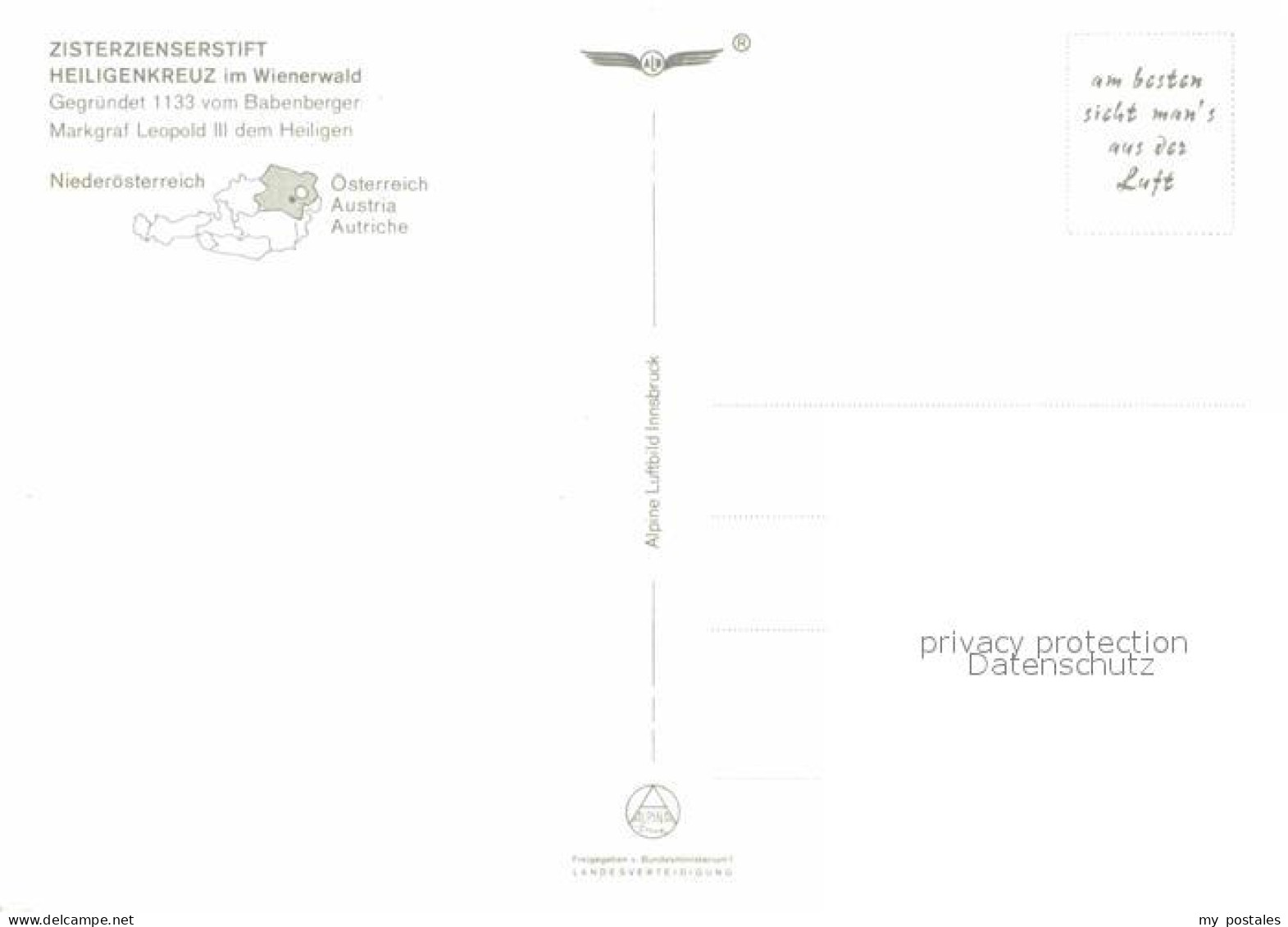 72708003 Heiligenkreuz Niederoesterreich Zisterzienserstift Fliegeraufnahme  Hei - Altri & Non Classificati