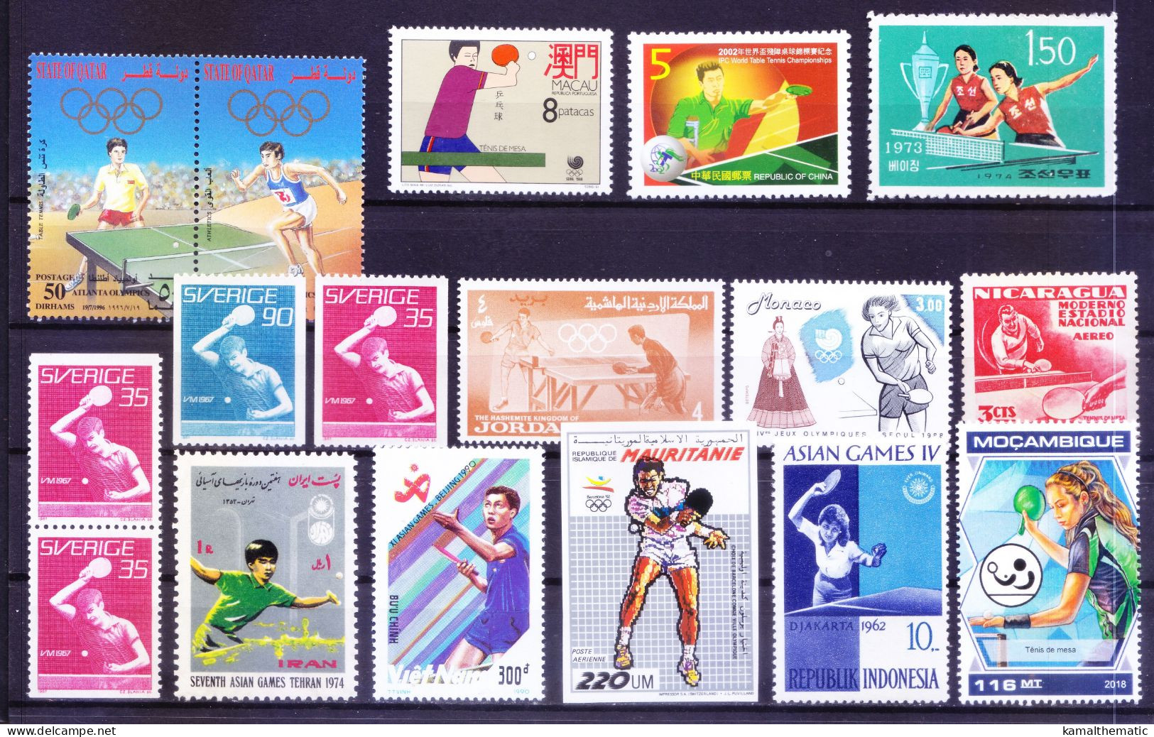 Sports - Table Tennis 33 Different MNH Stamps, Rare Collection, Lot - Tennis De Table