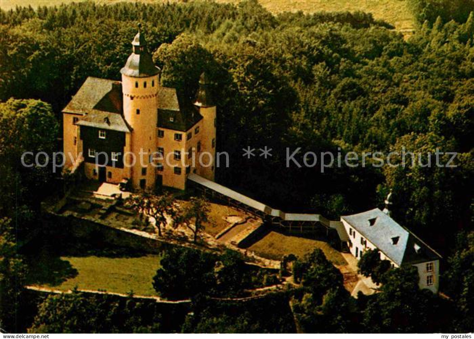 72707975 Nuembrecht Burgschenke Auf Schloss Homburg Fliegeraufnahme  Nuembrecht - Sonstige & Ohne Zuordnung