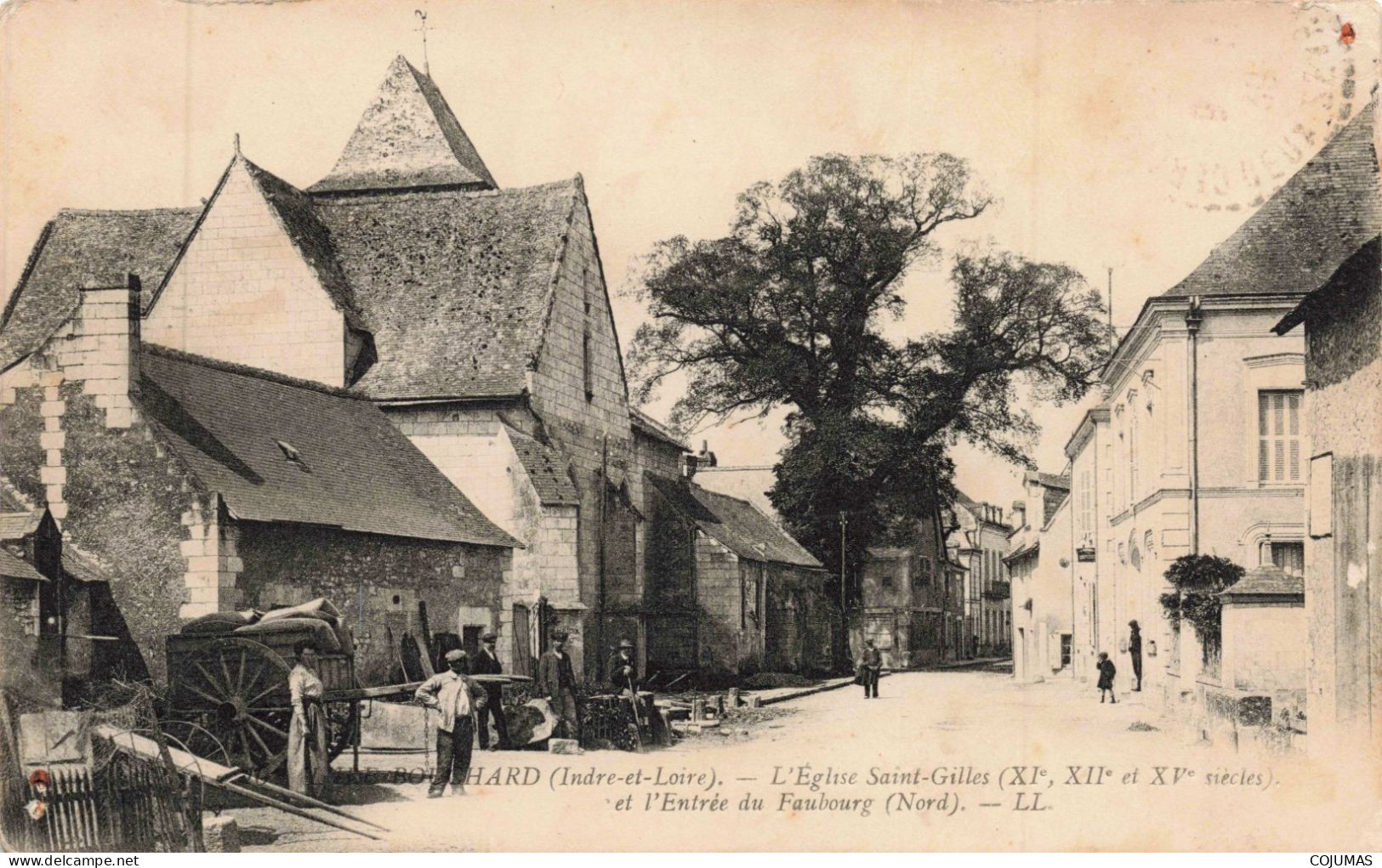 37 - L ILE BOUCHARD _S28948_ L'Eglise Saint Gilles Et L'Entrée Du Faubourg - En L'état Trou - L'Île-Bouchard