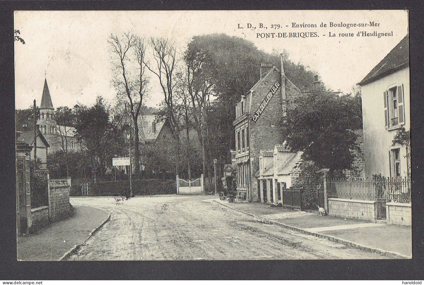 CP DPT 62 - PONT DE BRIQUES - LA ROUTE D'HESDIGNEUL - Sonstige & Ohne Zuordnung