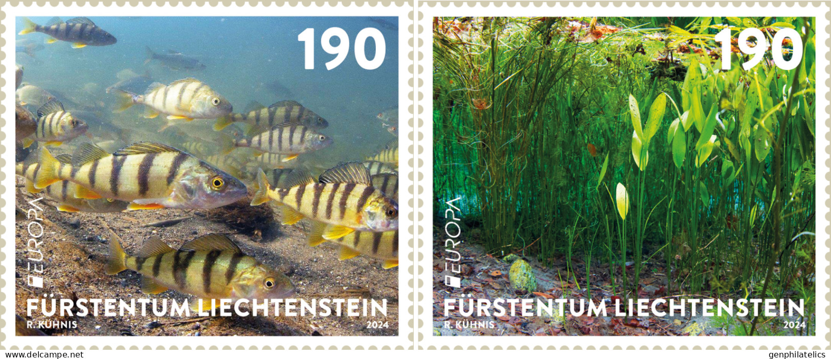 LIECHTENSTEIN 2024 Europa CEPT. Underwater Fauna & Flora (Preorder) - Fine Set MNH - Unused Stamps